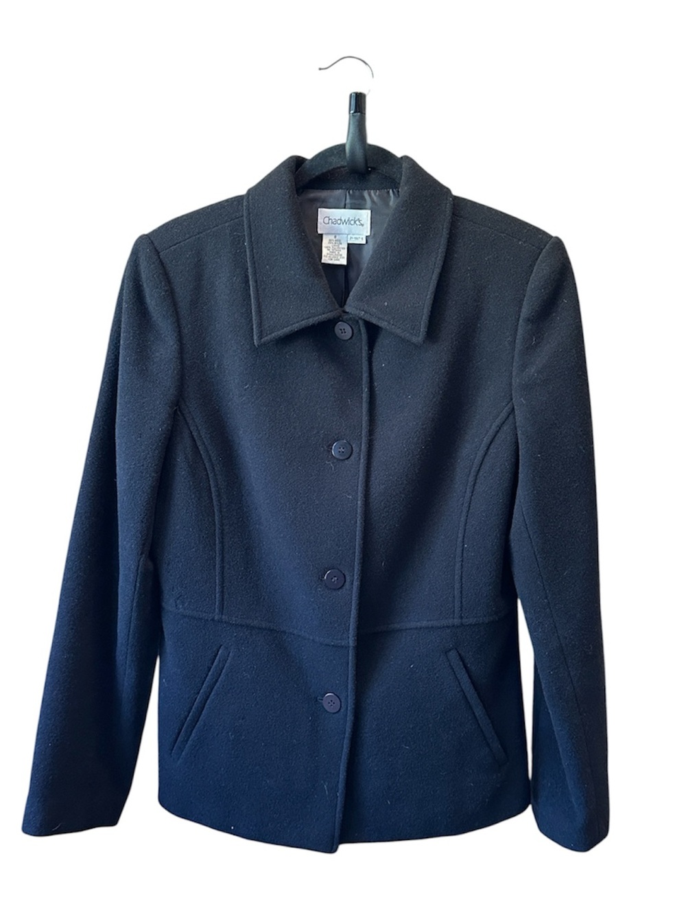 Chadwicks Women's Black Wool-Nylon Blazer size 8